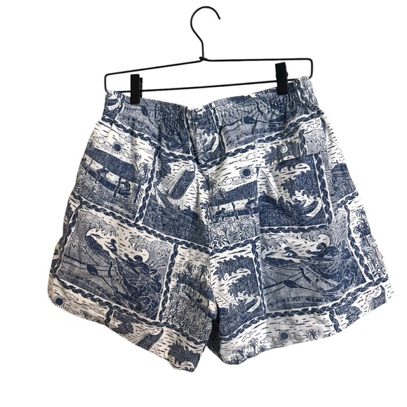 Dietrich Varez Collection Reyn Spooner Blue White Swim Trunk Shorts Large - Picture 8 of 9